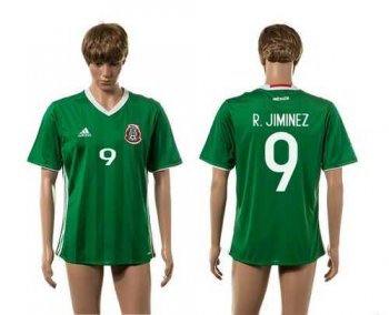 Mexico #9 R.Jimenez Green Home Soccer Country Jersey