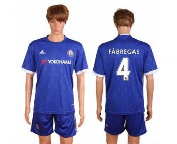 Chelsea #4 Fabregas Home Soccer Club Jersey