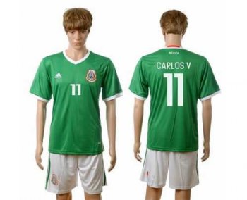 Mexico #11 Carlos V Green Home Soccer Country Jersey