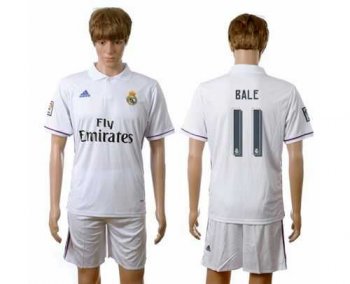 Real Madrid #11 Bale White Home Soccer Club Jersey