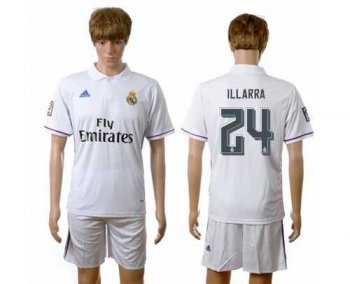 Real Madrid #24 Illarra White Home Soccer Club Jersey