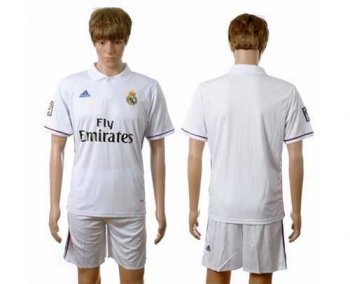 Real Madrid Blank White Home Soccer Club Jersey