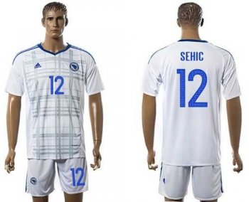 Bosnia Herzegovina #12 Sehic Away Soccer Country Jersey