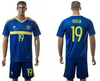 Bosnia Herzegovina #19 Visca Home Soccer Country Jersey