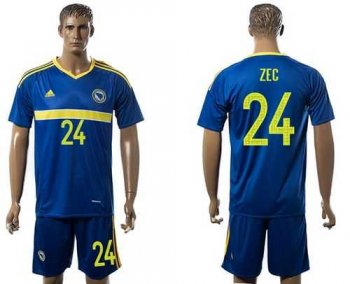 Bosnia Herzegovina #24 Zec Home Soccer Country Jersey