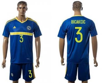 Bosnia Herzegovina #3 Bicakcic Home Soccer Country Jersey