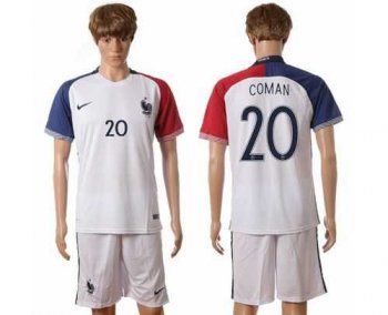 France #20 Coman Away Soccer Country Jersey