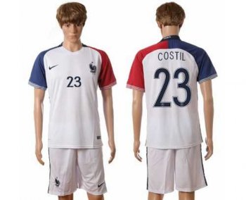 France #23 Costil Away Soccer Country Jersey