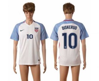 USA #10 Diskerud Home Soccer Country Jersey