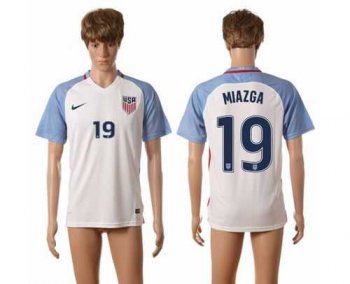 USA #19 Miazga Home Soccer Country Jersey