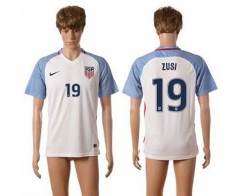 USA #19 Zusi Home Soccer Country Jersey