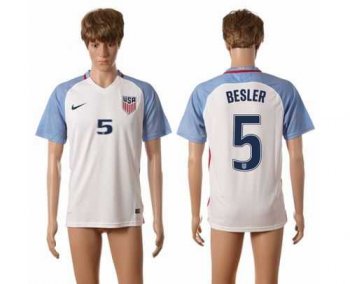 USA #5 Besler Home Soccer Country Jersey