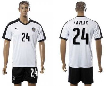 Austria #24 Kavlak White Away Soccer Country Jersey