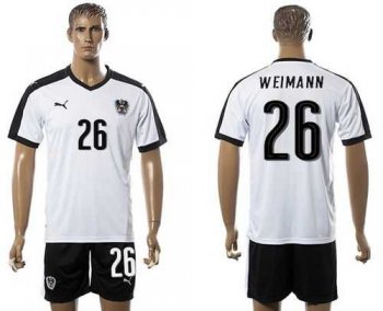 Austria #26 Weimann White Away Soccer Country Jersey