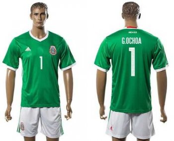 Mexico #1 G.Ochoa Green Home Soccer Country Jersey