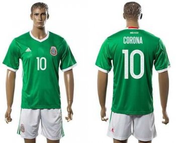 Mexico #10 Corona Green Home Soccer Country Jersey