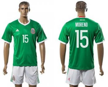 Mexico #15 Moreno Green Home Soccer Country Jersey