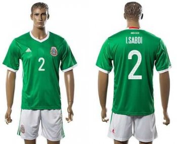 Mexico #2 I.Sabdi Green Home Soccer Country Jersey