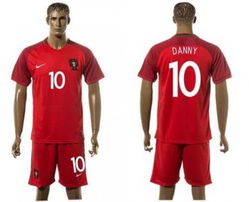 Portugal #10 Danny Home Soccer Country Jersey