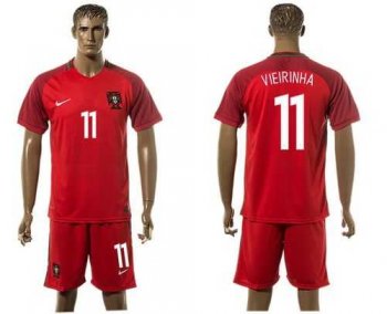 Portugal #11 Vierinha Home Soccer Country Jersey