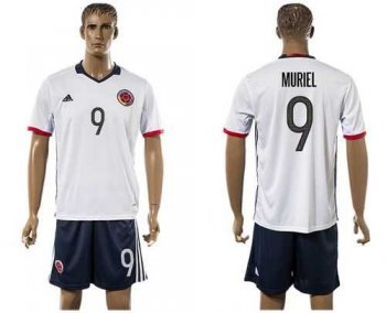 Colombia #9 Muriel Away Soccer Country Jersey