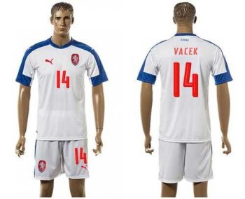 Czech #14 Vacek Away Soccer Country Jersey