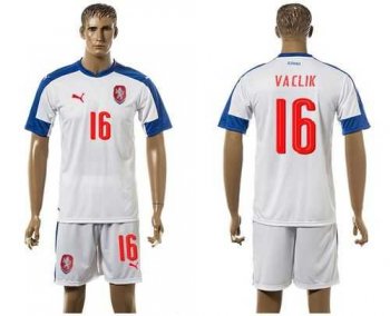 Czech #16 Vaclik Away Soccer Country Jersey