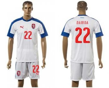 Czech #22 Darida Away Soccer Country Jersey