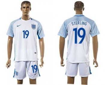 England #19 Sterling Home Soccer Country Jersey