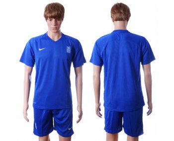 Greece Blank Away Soccer Country Jersey