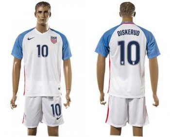 USA #10 Diskerud Home Soccer Country Jersey