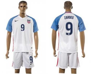 USA #9 Zardes Home Soccer Country Jersey