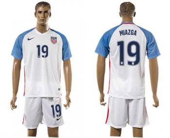 USA #19 Miazga Home Soccer Country Jersey