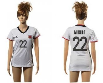 Women's Colombia #22 Murillo Away Soccer Country Jersey