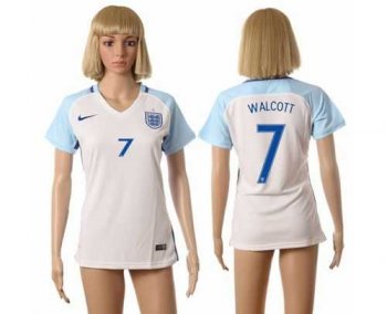 Women's England #7 Walcott Home Soccer Country Jersey