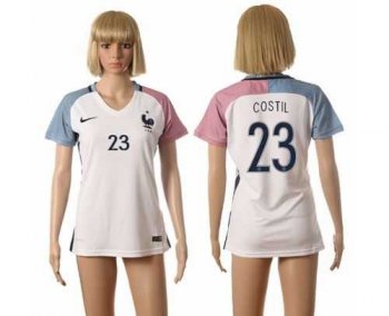 Women's France #23 Costil Away Away Soccer Country Jersey