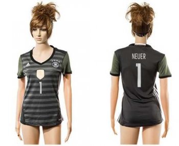 Women's Germany #1 Neuer Away Soccer Country Jersey