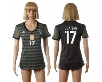 Women's Germany #17 Boateng Away Soccer Country Jersey