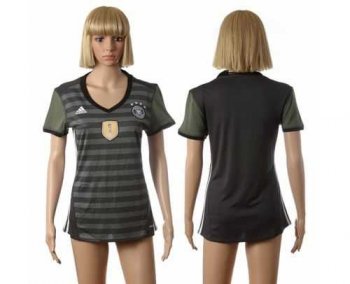 Women's Germany Blank Away Soccer Country Jersey