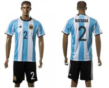 Argentina #2 Maydana Home Soccer Country Jersey