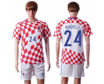 Croatia #24 Badelj Home Soccer Country Jersey