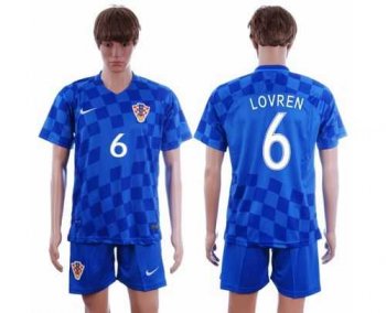 Croatia #6 Lovren Away Soccer Country Jersey