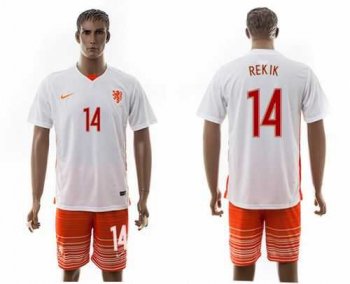 Holland #14 Rekik Away Soccer Country Jersey