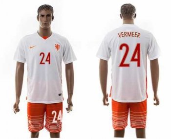 Holland #24 Vermeer Away Soccer Country Jersey