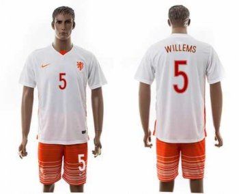 Holland #5 Willems Away Soccer Country Jersey