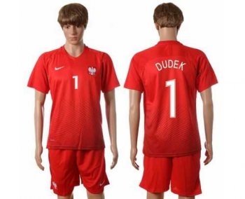 Poland #1 Dudek Away Soccer Country Jersey