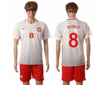 Poland #8 Rybus Home Soccer Country Jersey