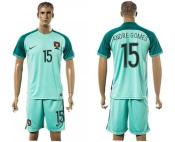 Portugal #15 Andre Gomes Away Soccer Country Jersey