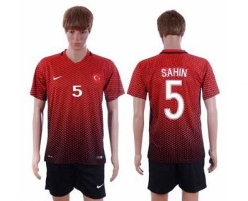 Turkey #5 Sahin Home Soccer Country Jersey