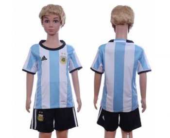 Argentina Blank Home Kid Soccer Country Jersey